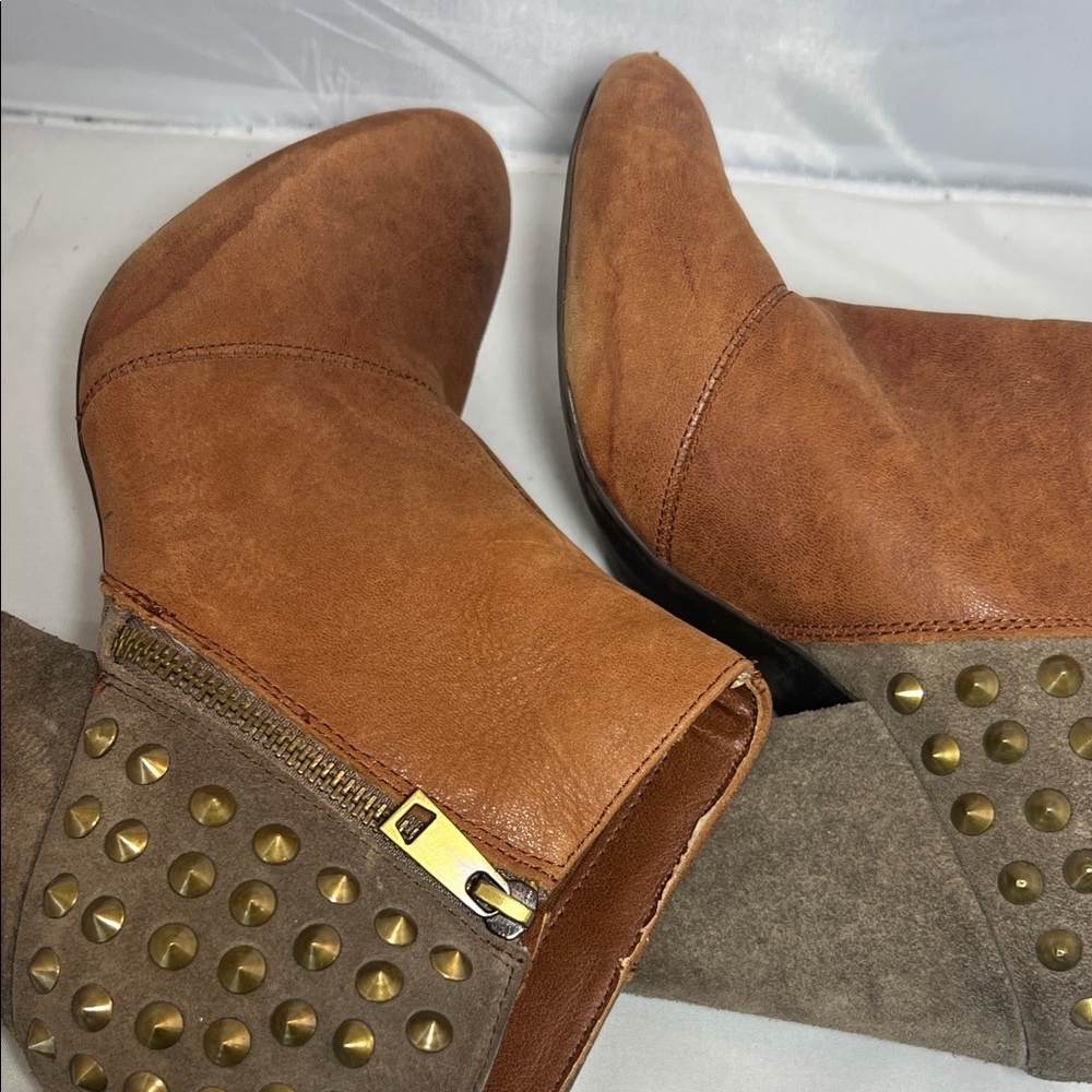Jessica Simpson Rust/Brown Leather Ankle Booties - Picture 7 of 9